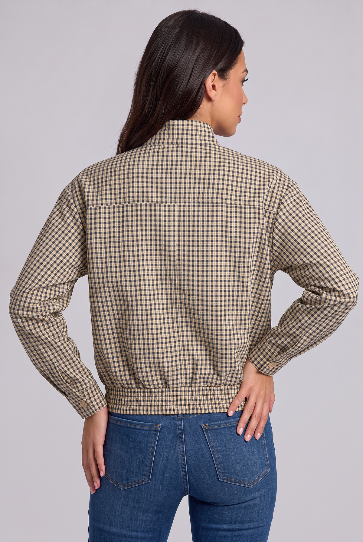 Bomber a quadri Nora
