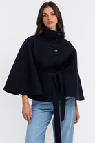 Loreza – Giacca a mantello Blu Marino